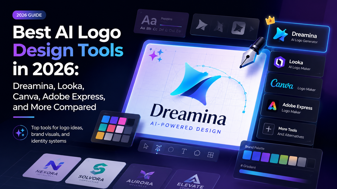Cele mai bune instrumente de proiectare a logo-urilor AI în 2026: Dreamina, Looka, Canva, Adobe Express și multe altele comparate