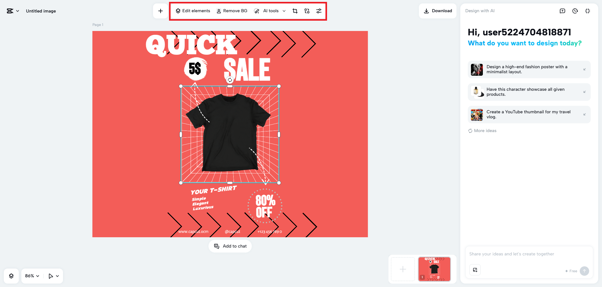 Edit images, apply filters and effects, etc.