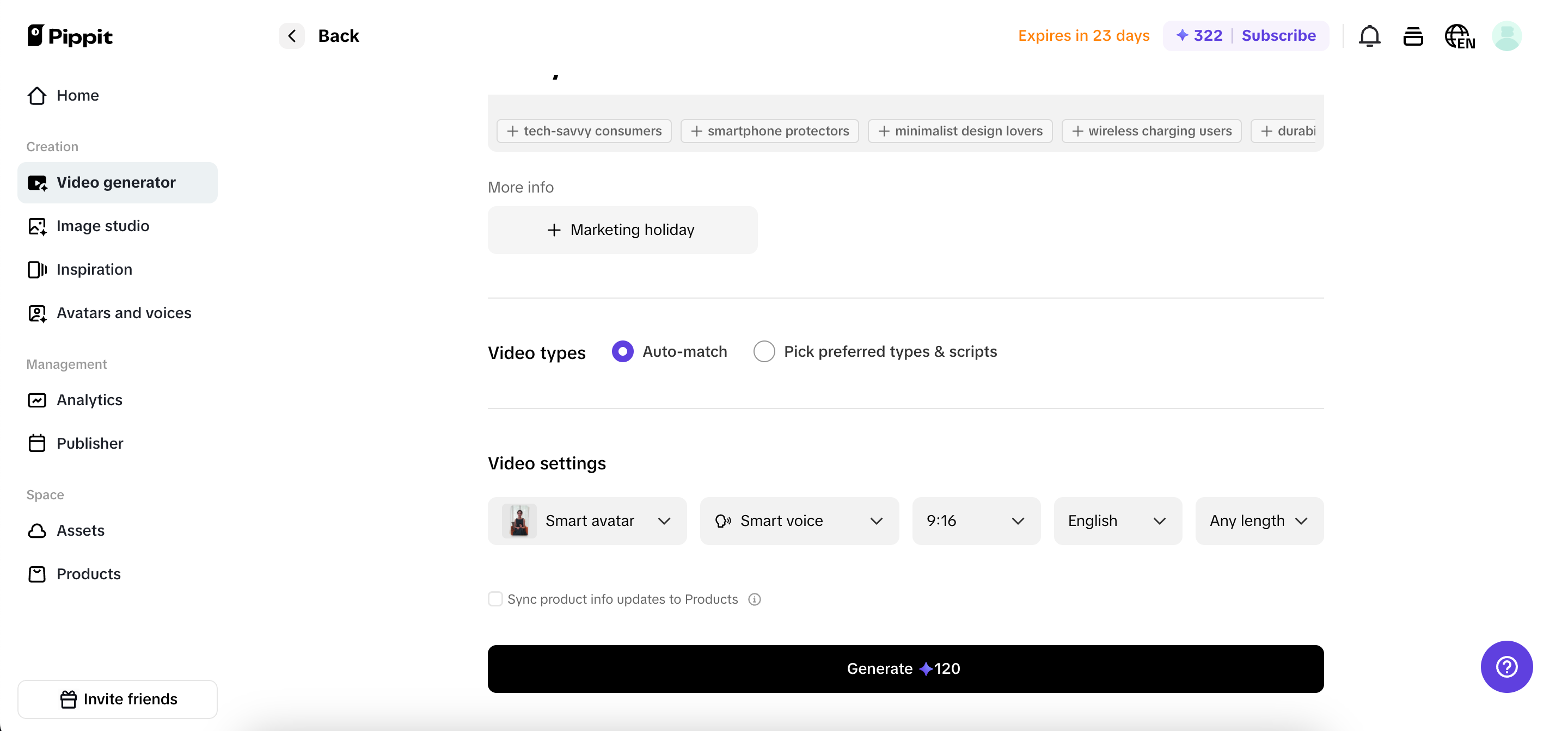 Personalizar configurações de vídeo