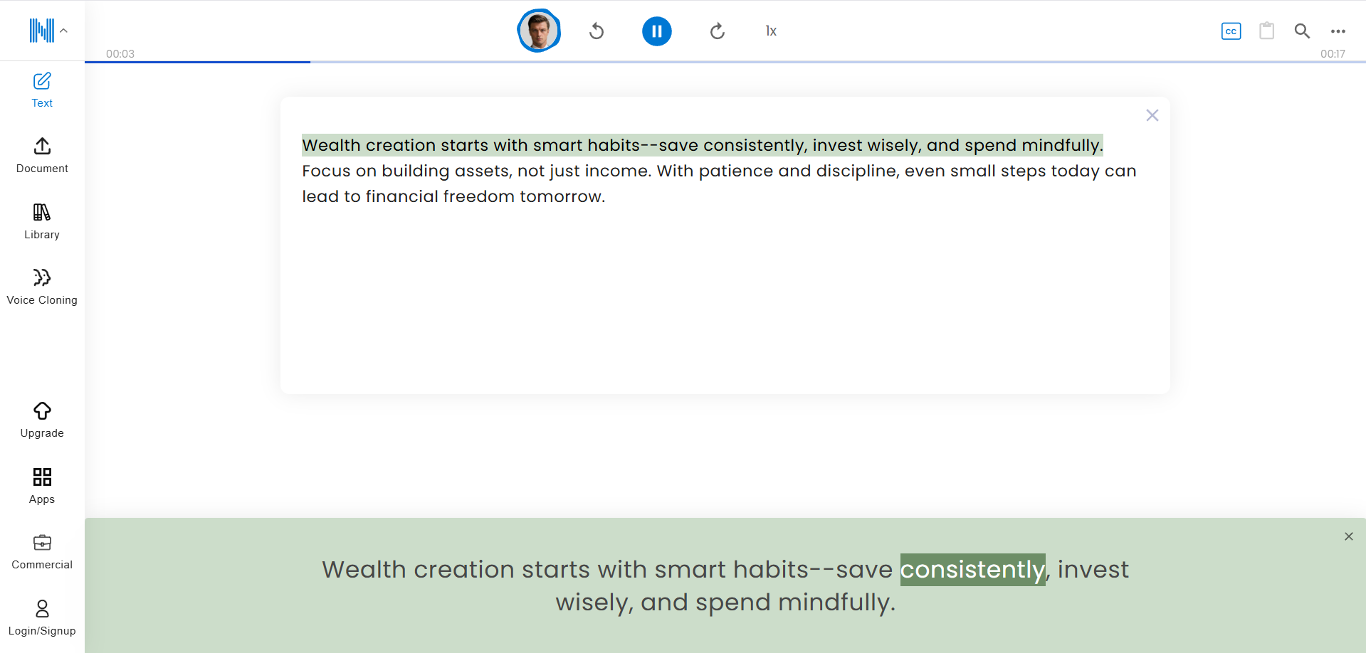 Realistic AI voice with NaturalReader