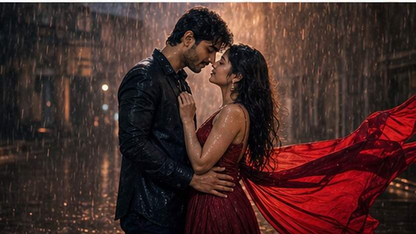 AI Rain Couple Fotobearbeitungsaufforderungen Beispiel 5