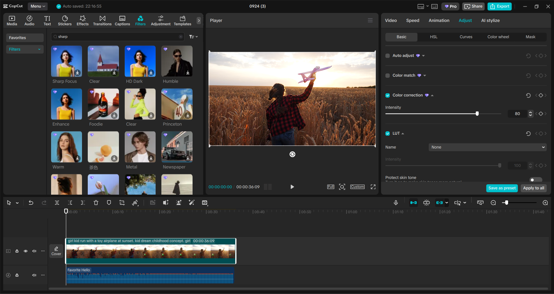 Interface of the CapCut desktop video editor - a user-friendly and free video upscaler