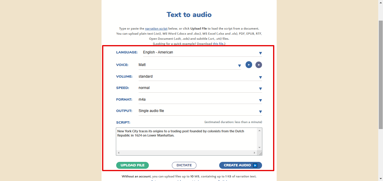 Narakeet robot voicemail generator