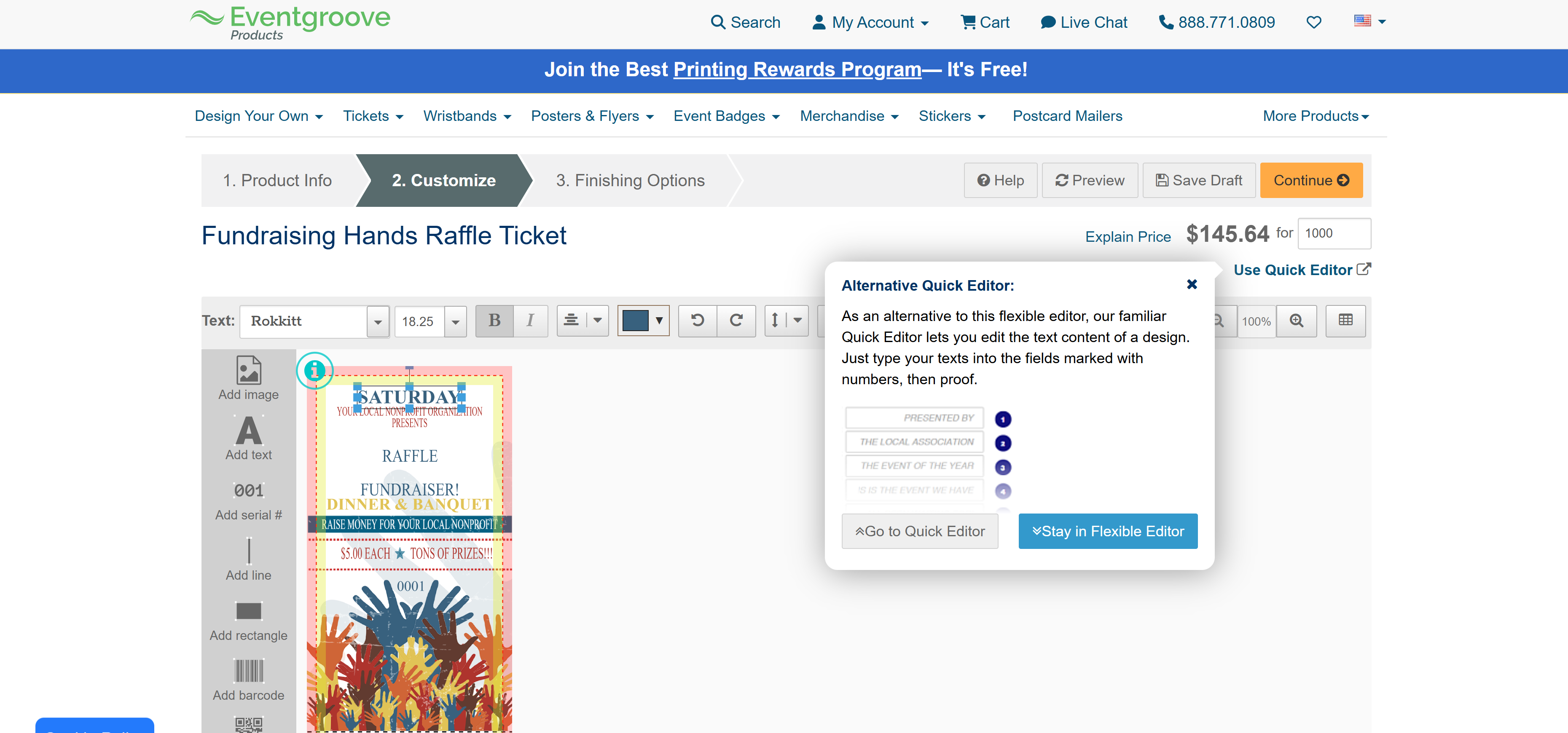 Create raffle tickets