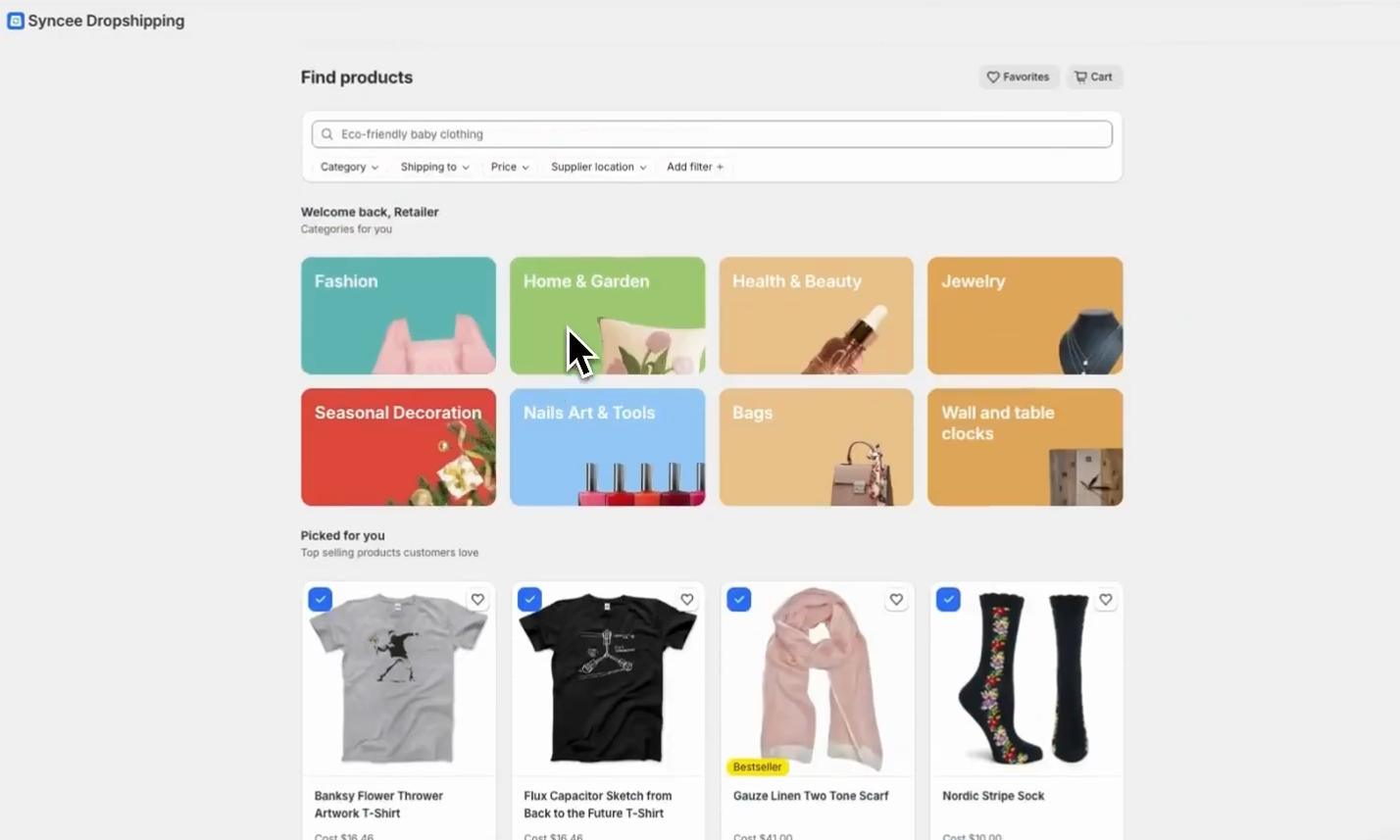 Syncee dropshipping for Shopify