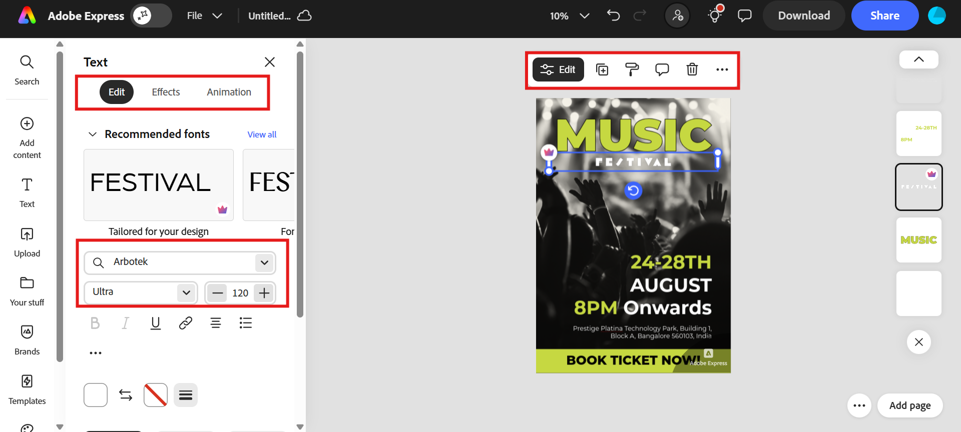 Personalizați designul șablonului