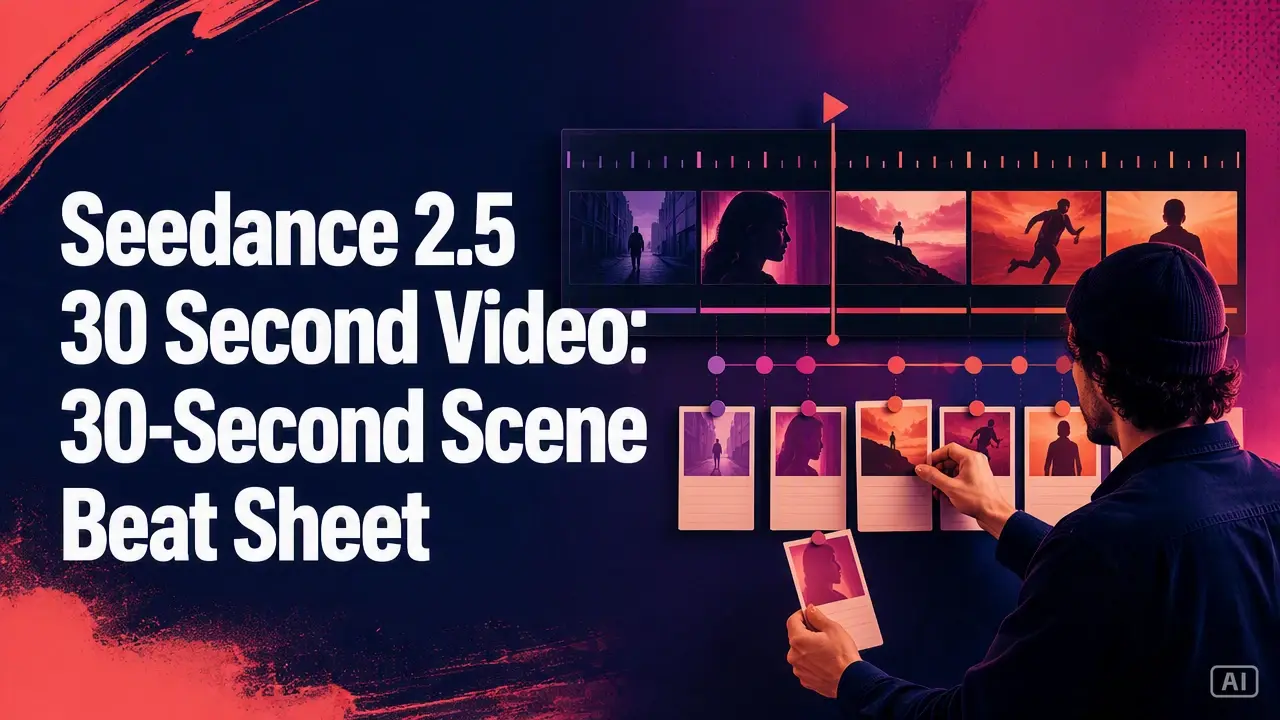Editorial cover for Seedance 2.5 30 Second Video: 30-Second Scene Beat Sheet