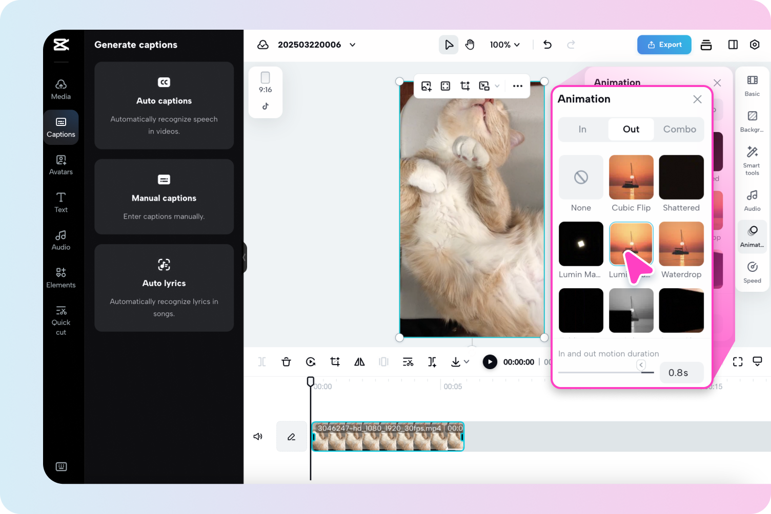 Overlay a video