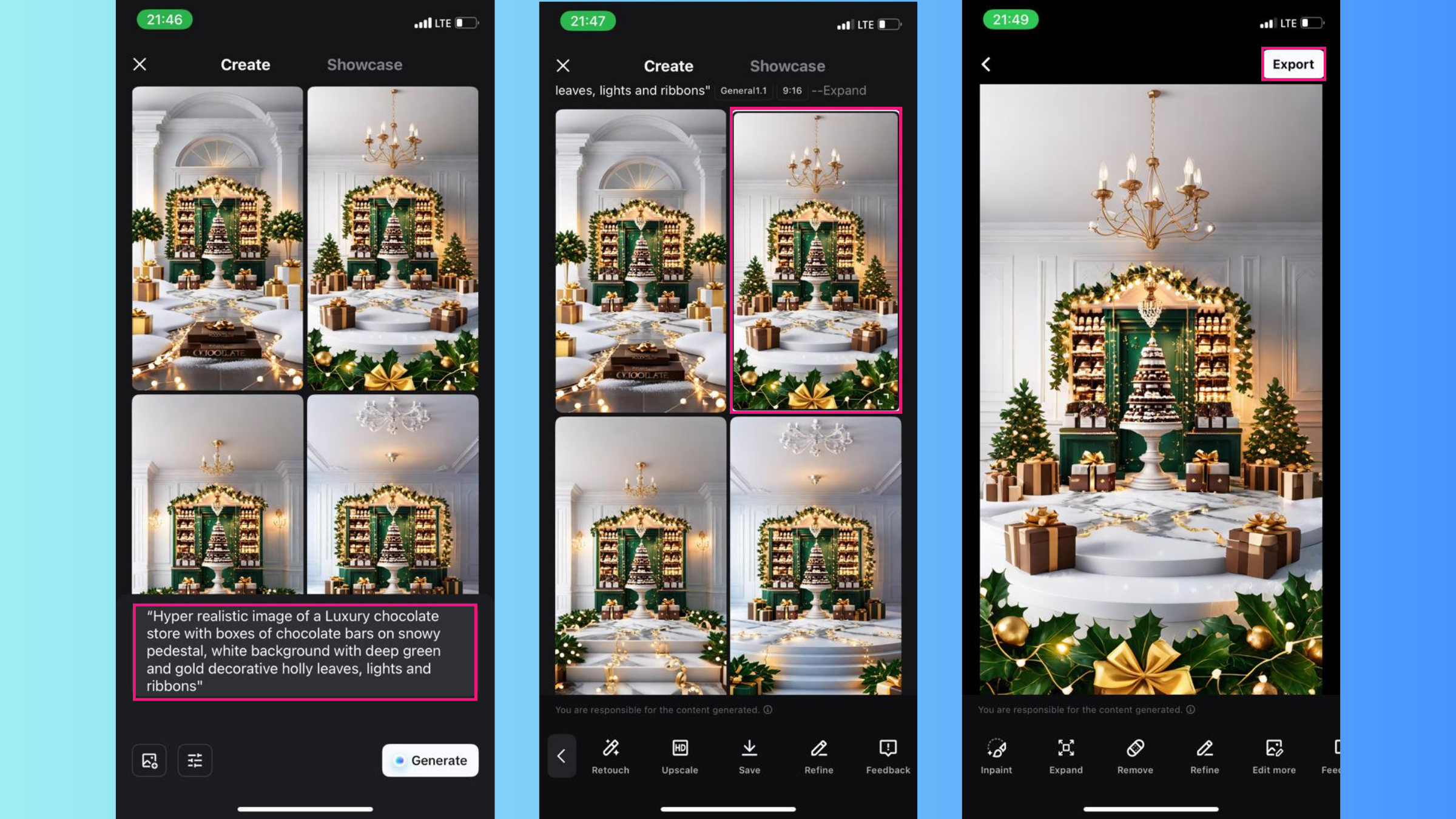 Festive marketing materials