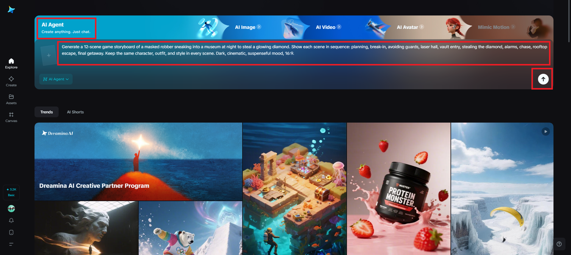 Enter your game storyboard idea prompt