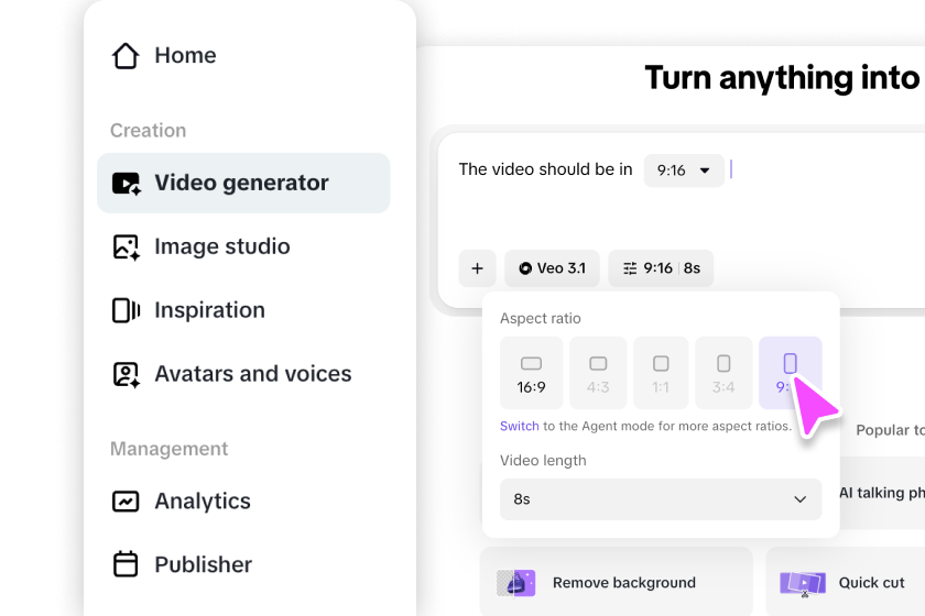 Generate your video