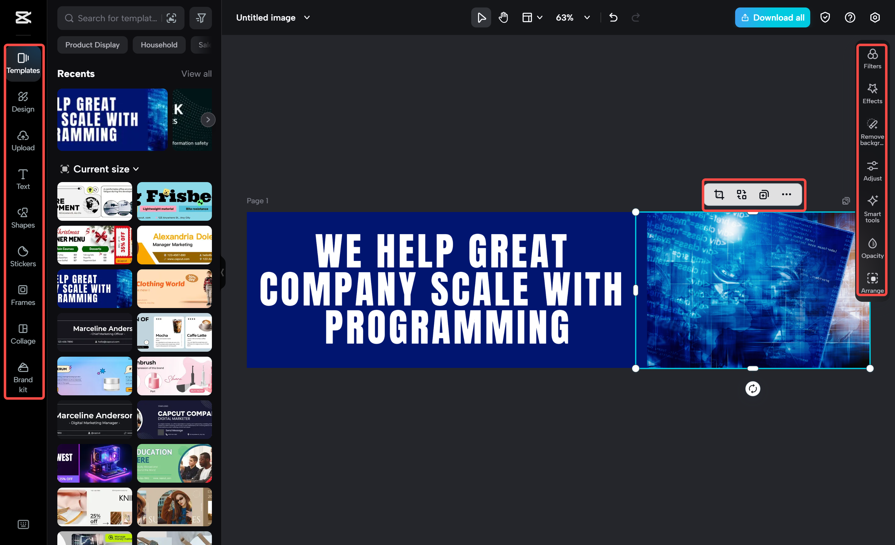 Customizing LinkedIn banner templates