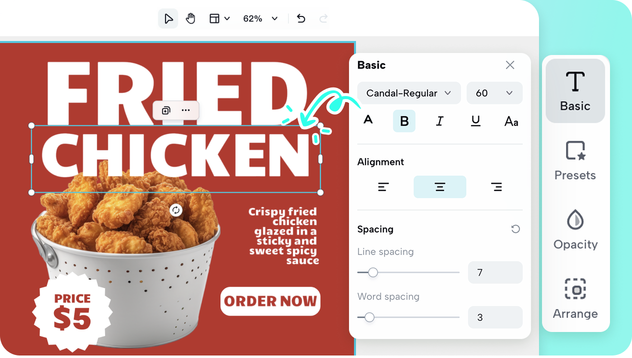 Custom logo design with flexible editor tools