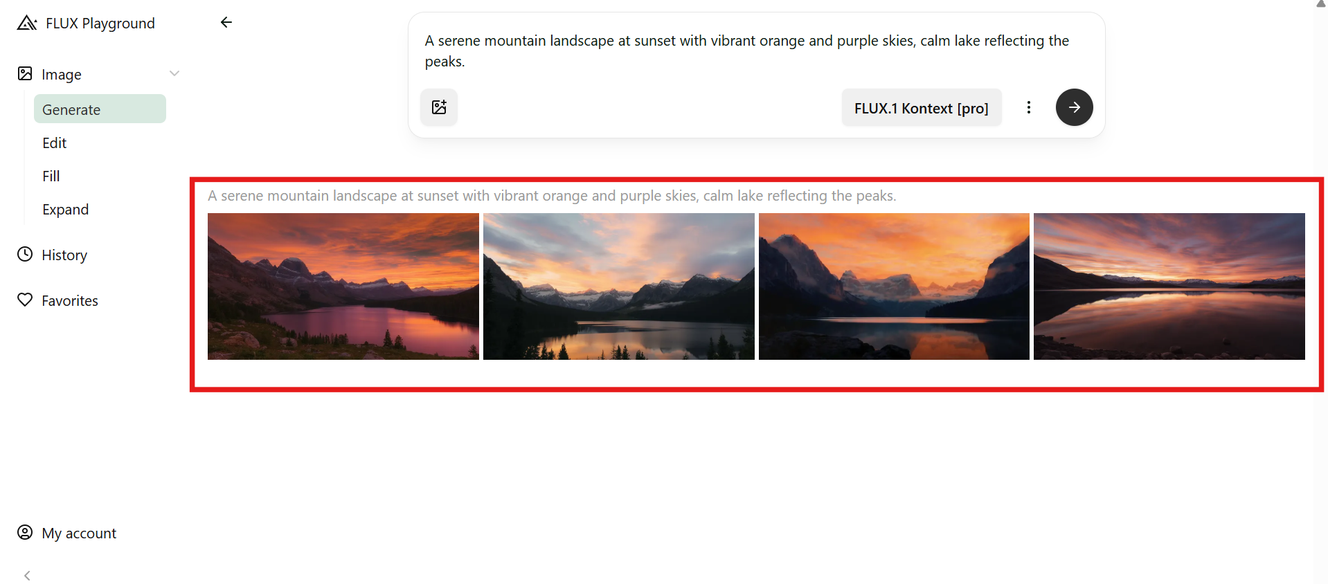 Erstellte Bilder anzeigen