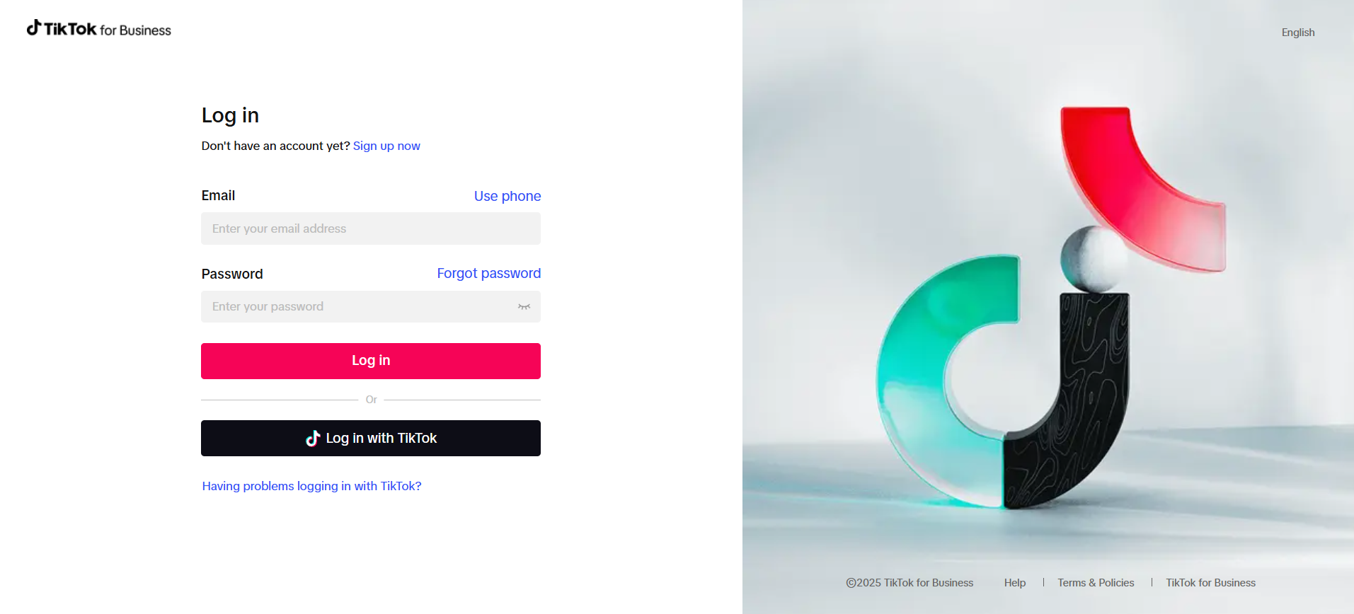إنشاء حساب إعلانات TikTok