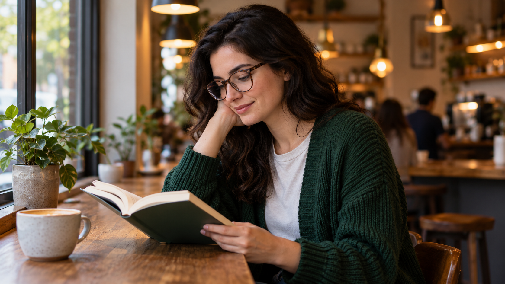 mia khalifa photo editor: Bookshop coffee portrait