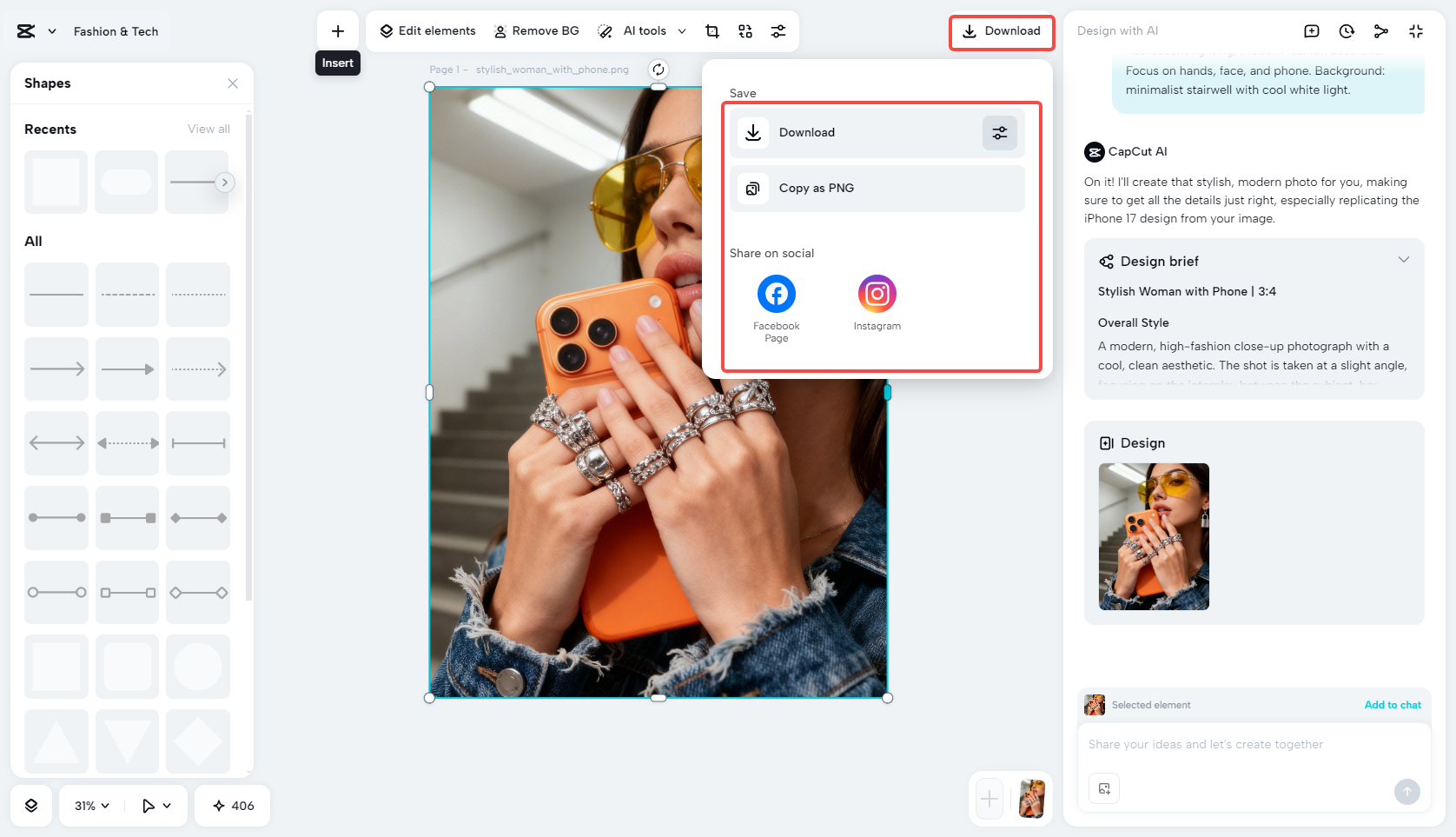 Download the generated image