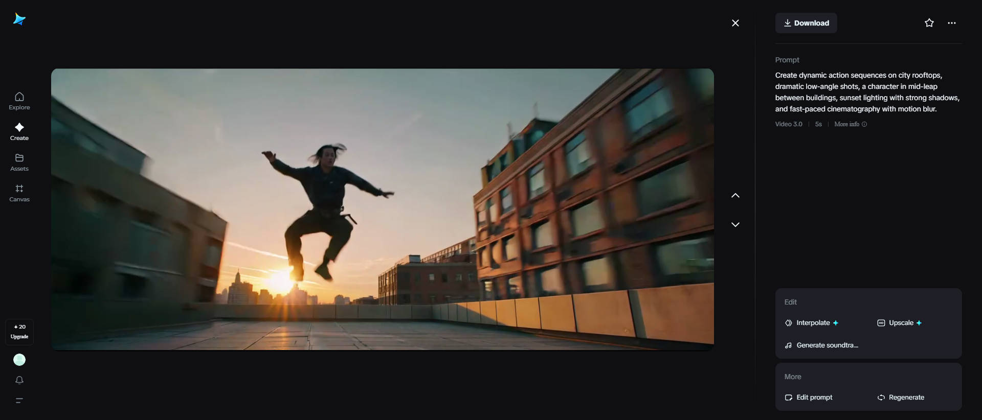 Urmărire pe acoperiș