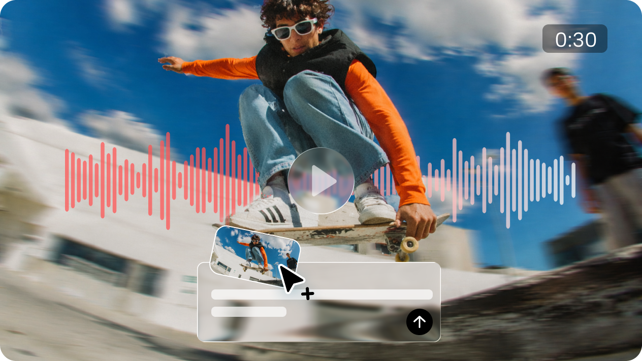 Generate motion blur videos with smooth movement and sync audio