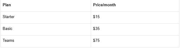 Move one pricing plans
