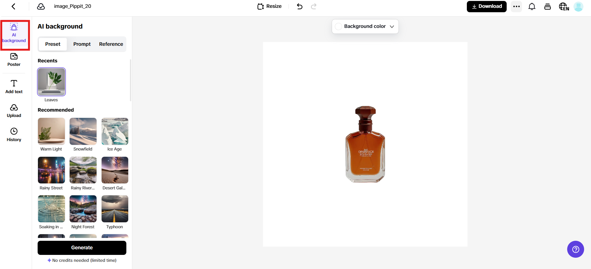 AI background removal