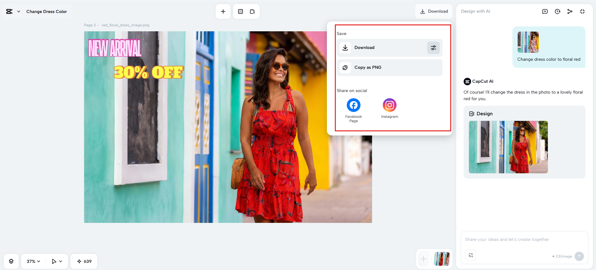 Download and share the image