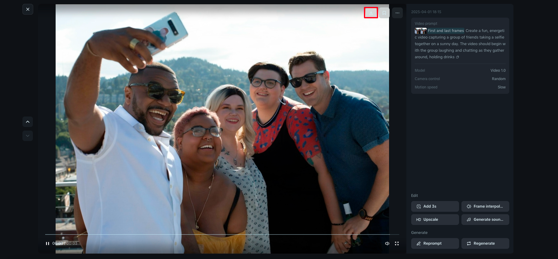 Download your creation