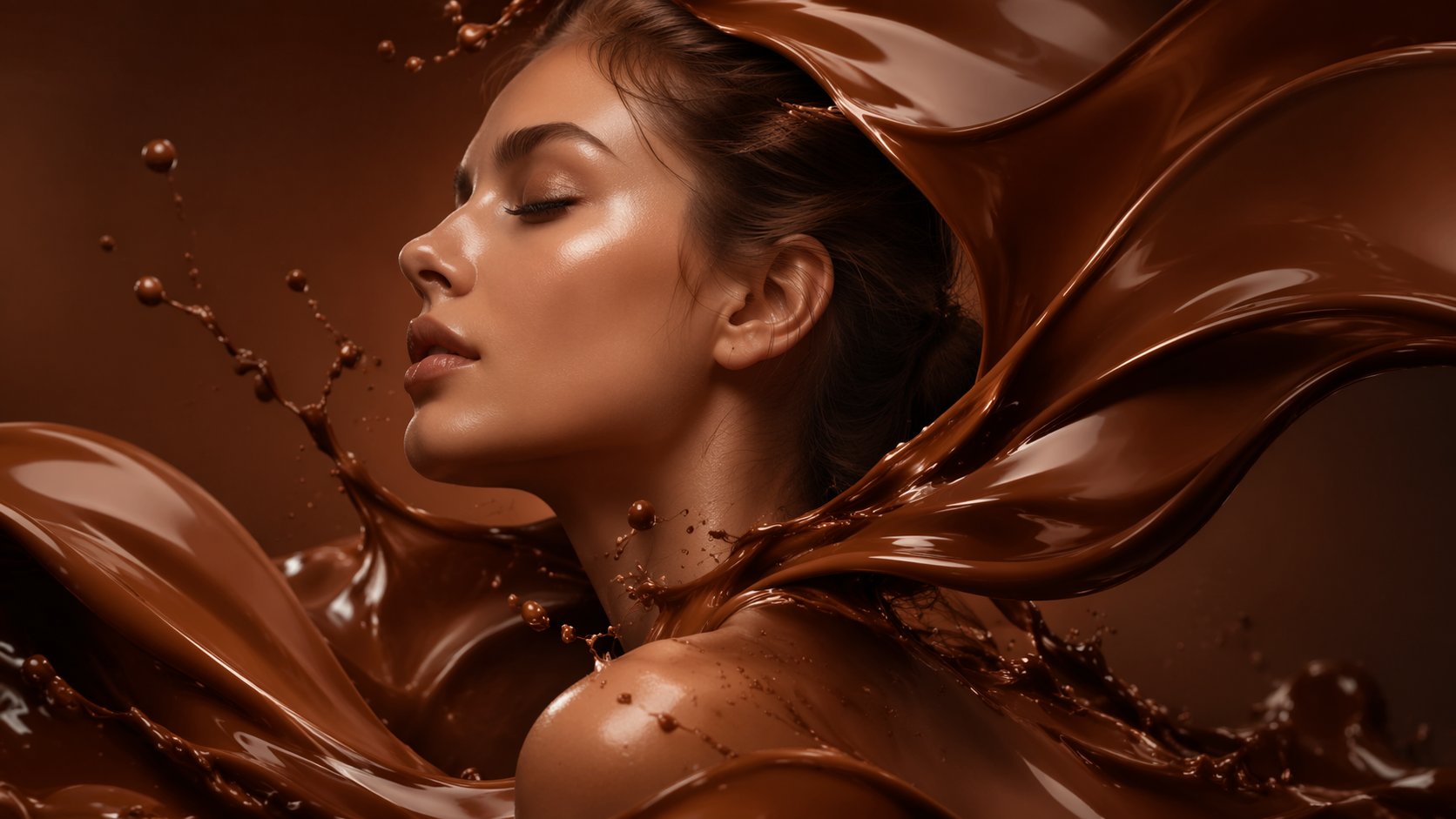 Dreamina AI chocolate filter prompt halimbawa 5: Mocha Cafe Mood