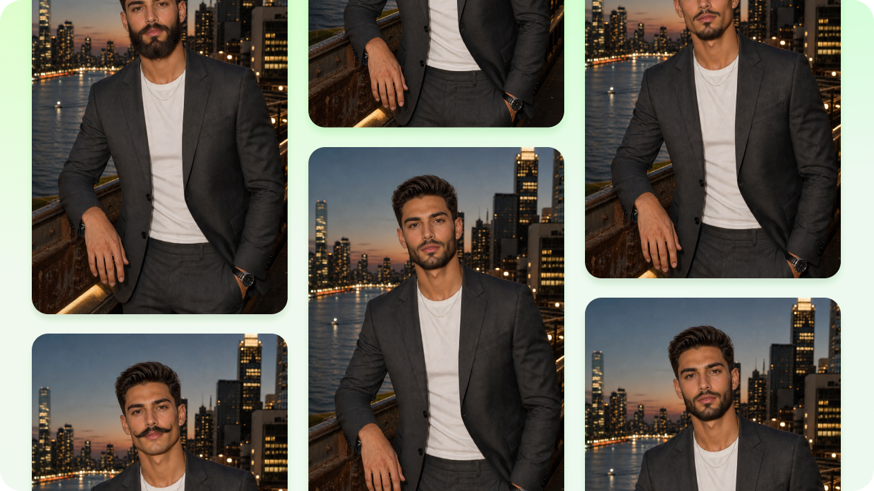 Compare dozens of beard styles in a single session with the AI Agent