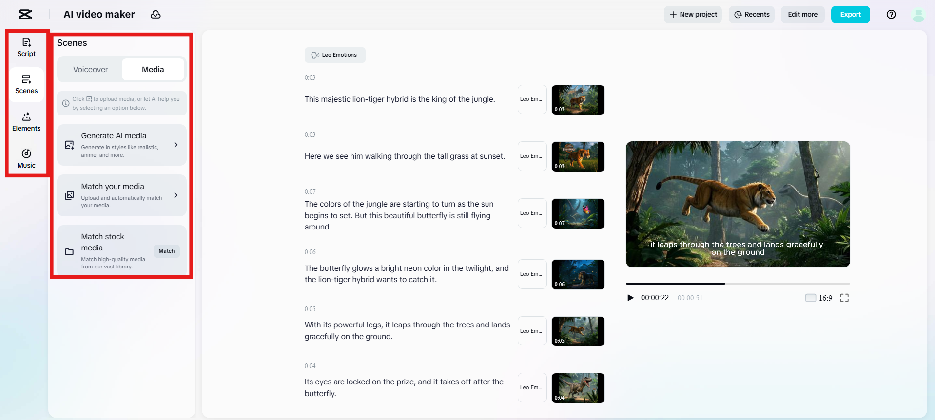 Generate relevant AI media