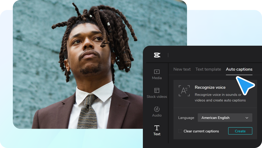  One-click AI speech-to-text converter