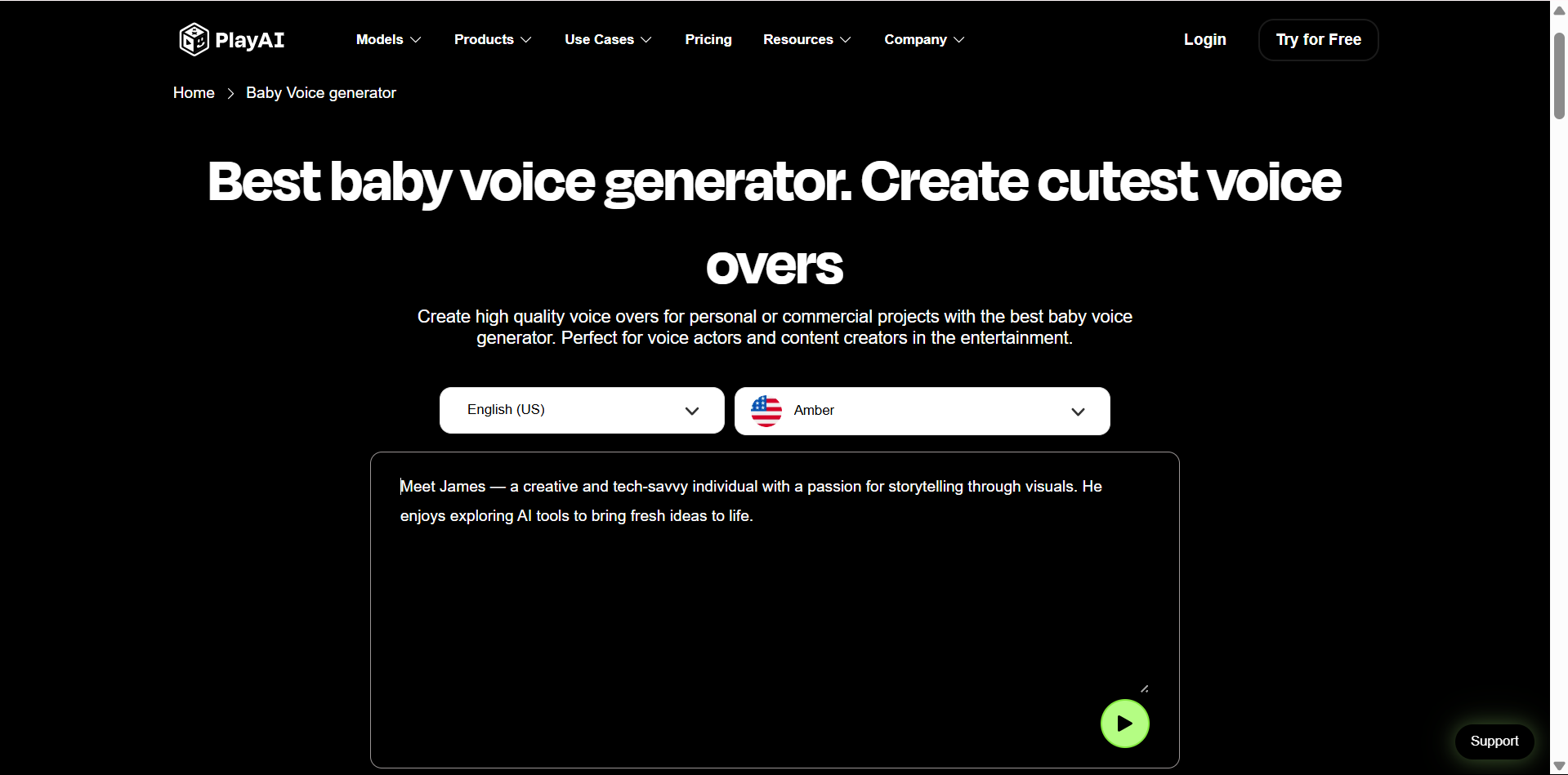 PlayHT - AI-powered child voice changer