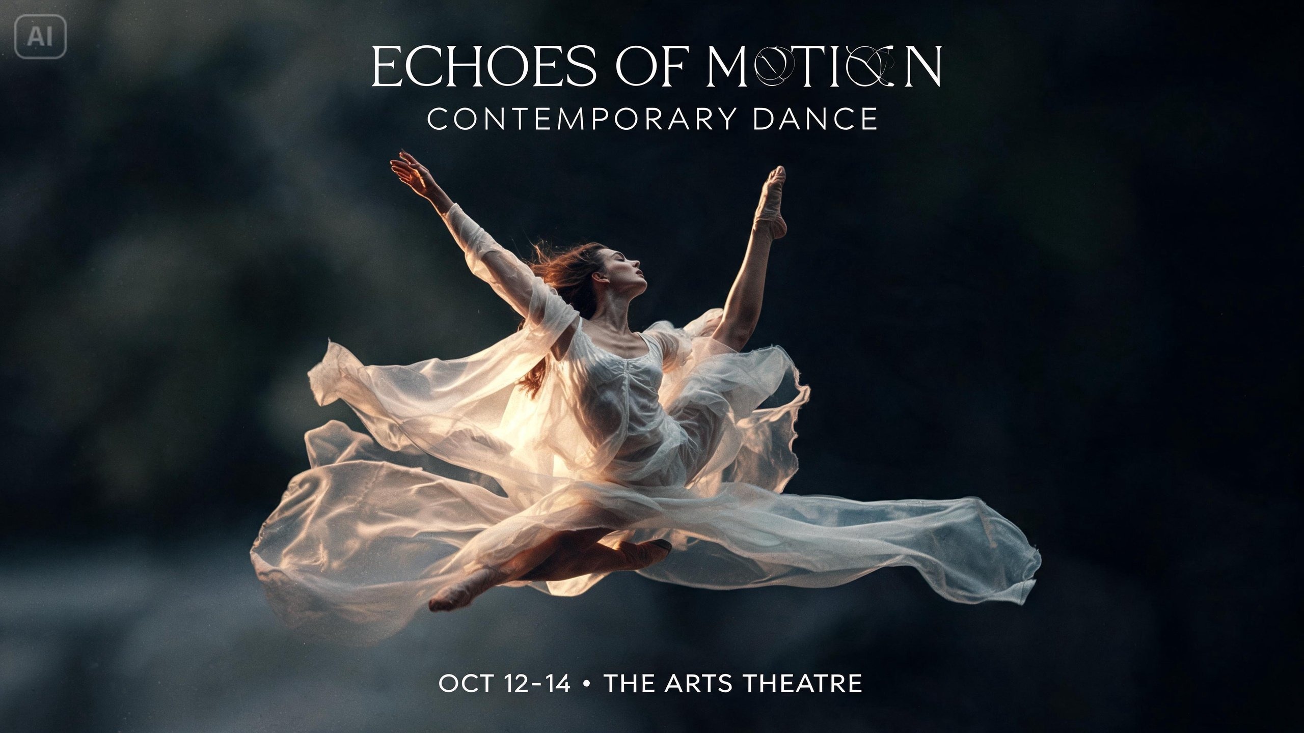 Beneficiul afișului de dans contemporan AI