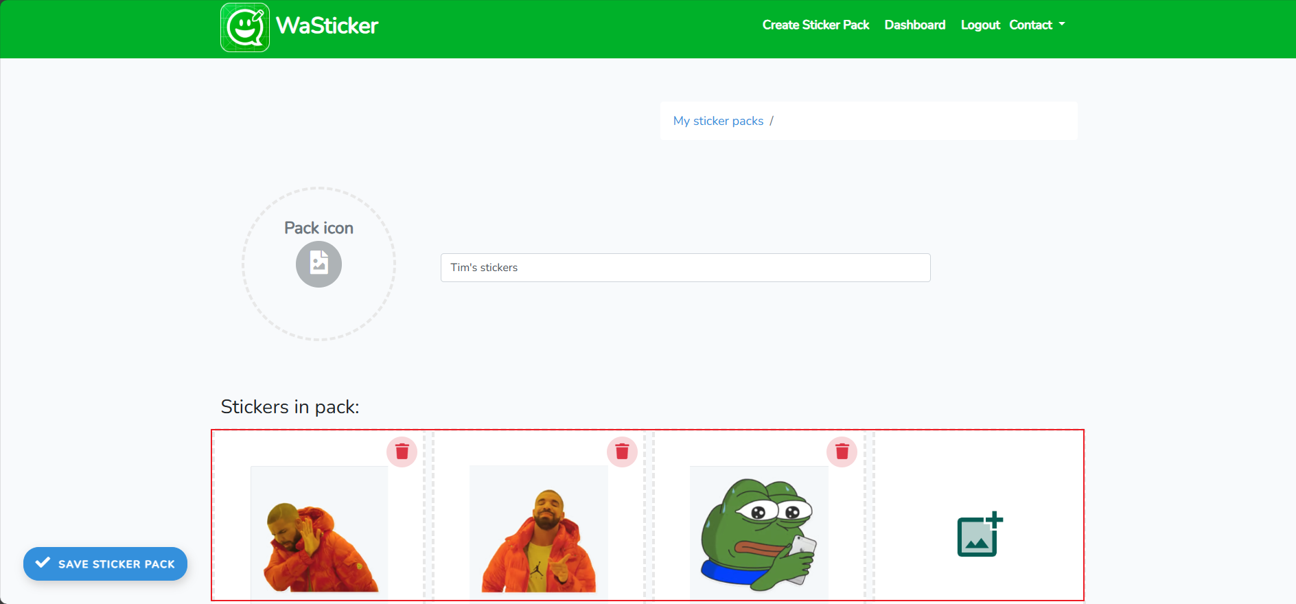 autocolante de desene animate amuzante pentru WhatsApp