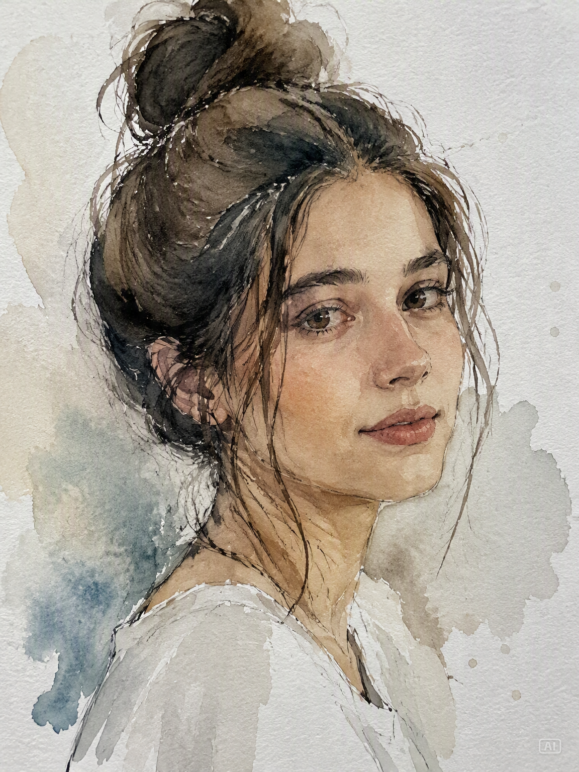 Photo to sketch watercolor image generated by Pippit