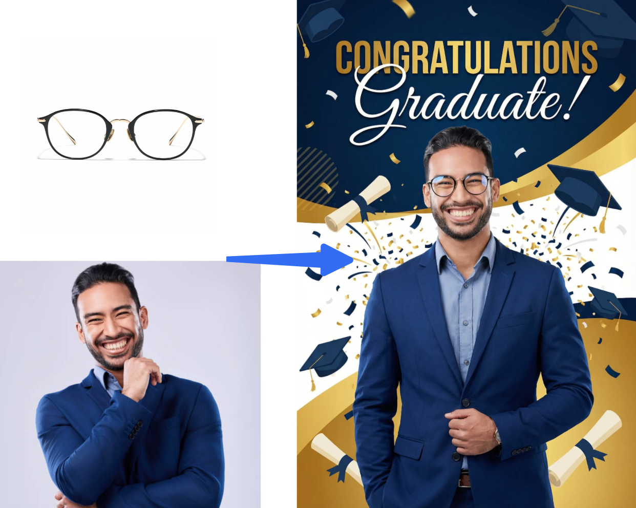 Combina lindos carteles de graduación con
