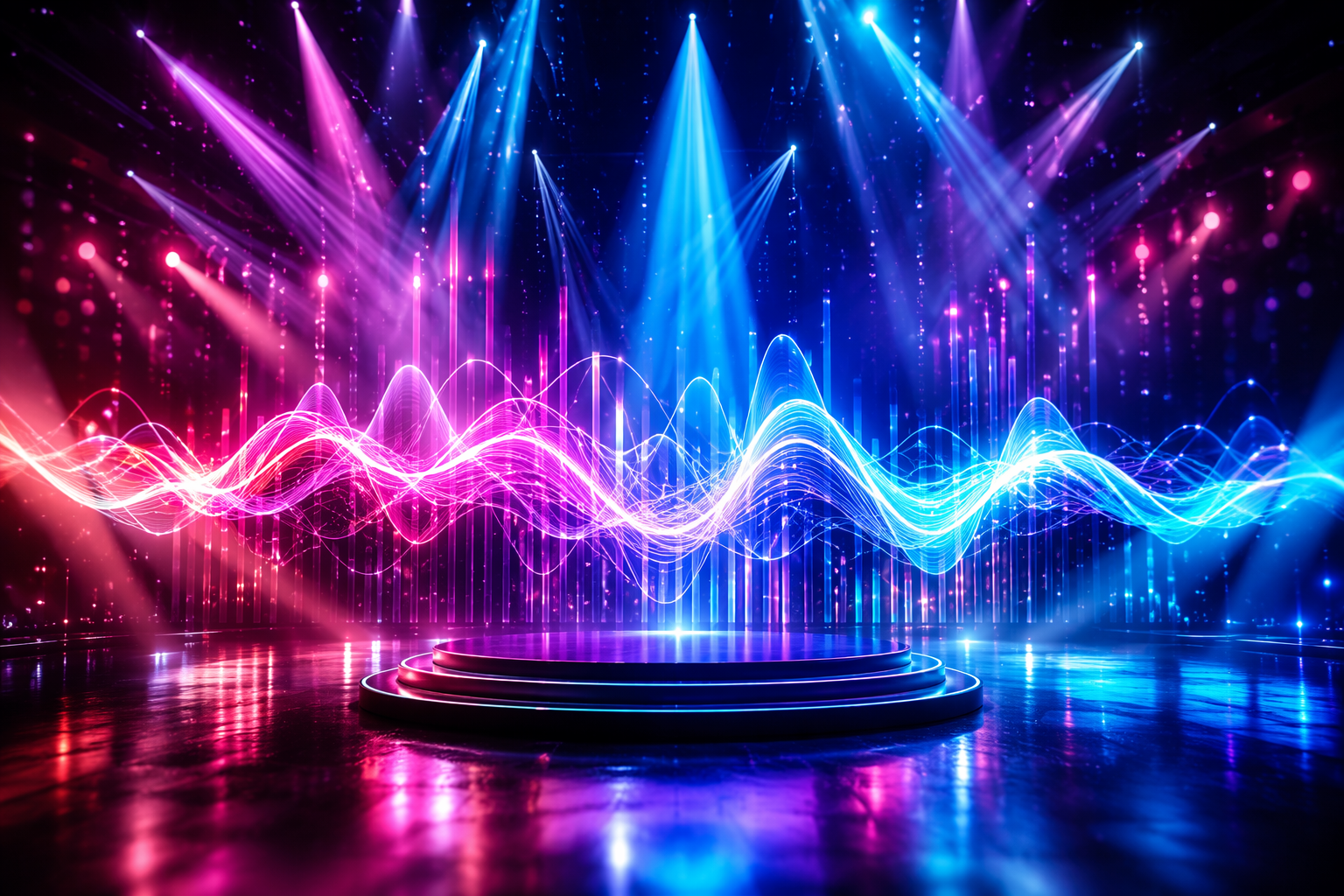 Dreamina audio to music video video prompt example 3: Abstract Soundscape