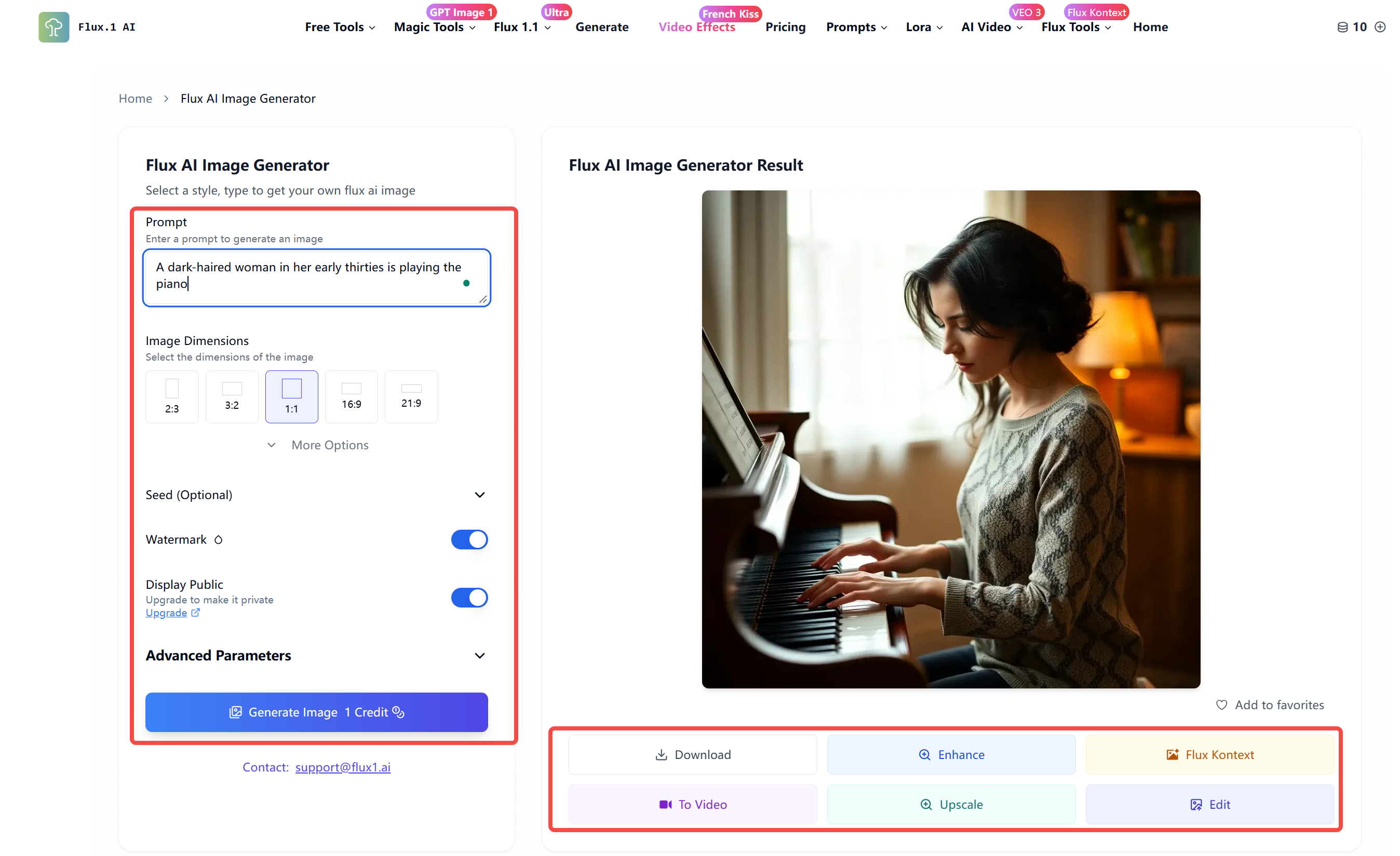 Generating images using the Flux AI image generator