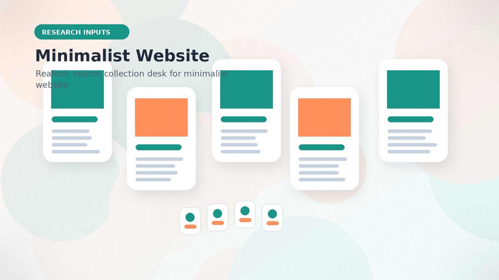 Minimalist Website realistic research inputs visual for minimalist website