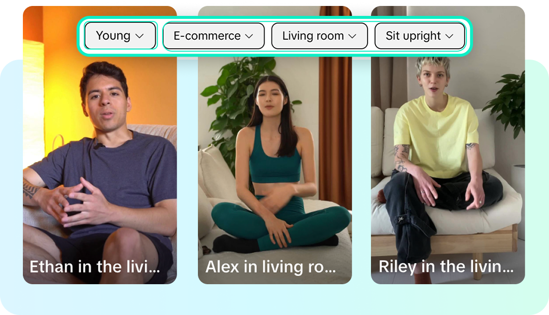 Diverse avatar styles with bold captions 
