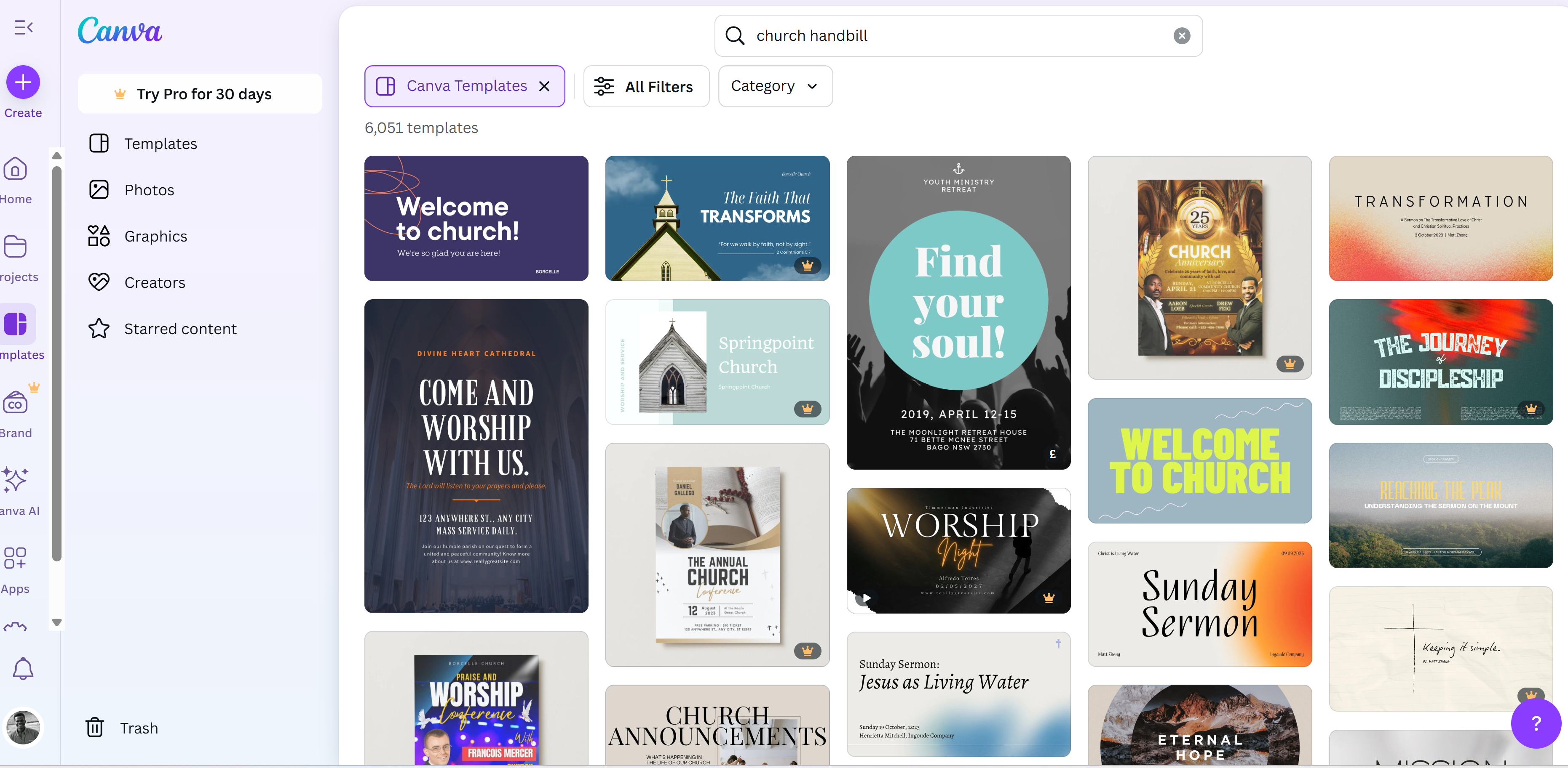 Canva: Church flyer ideas