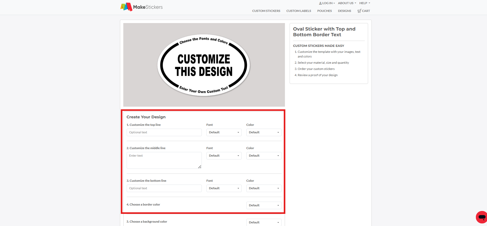 Customize the template design