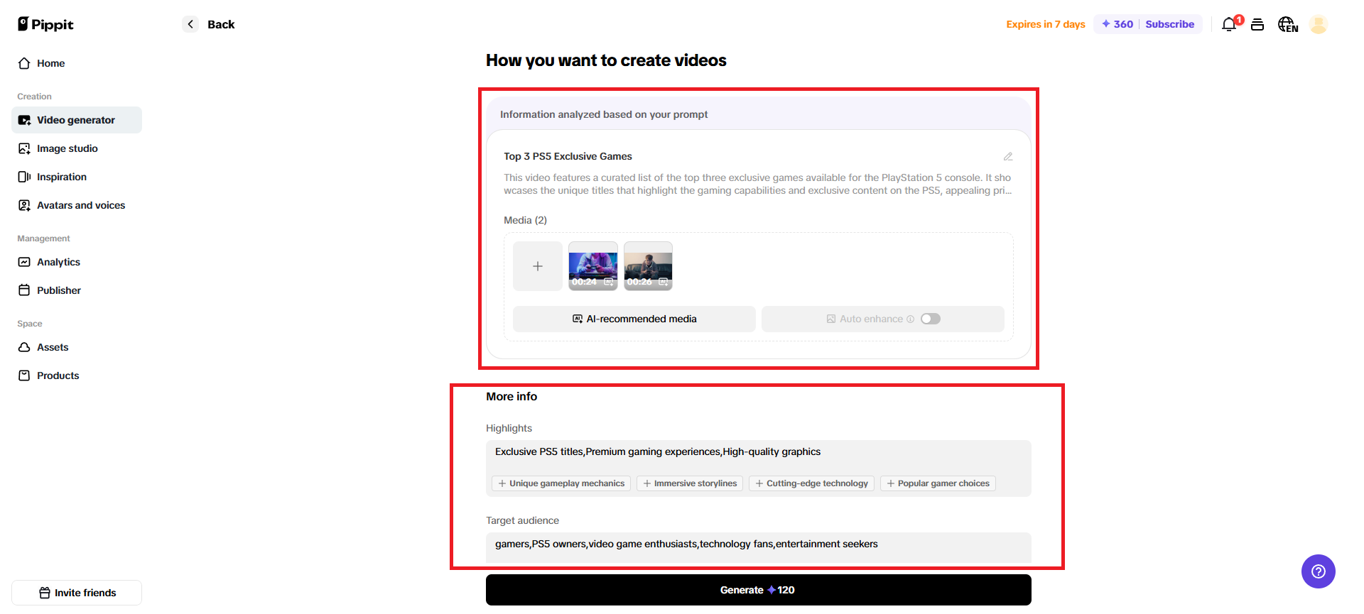 Input your video details