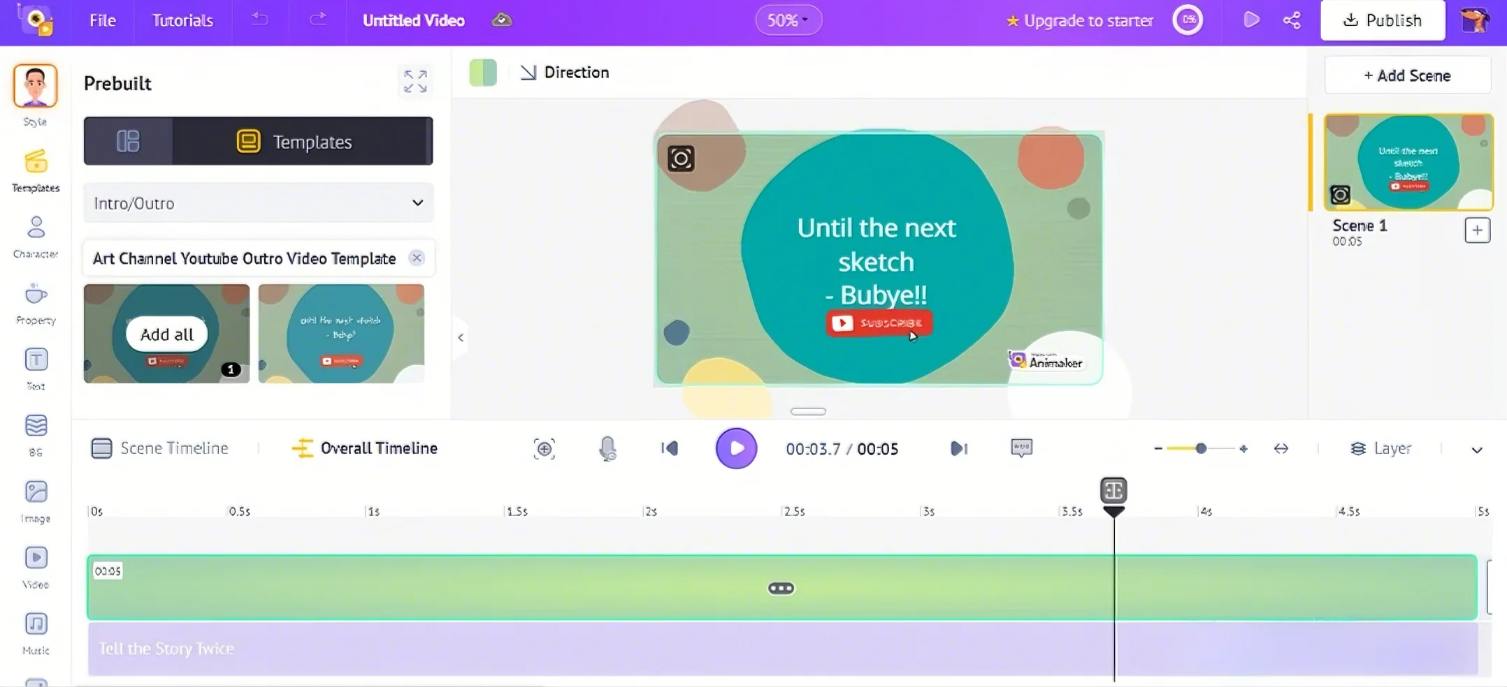 người tạo youtube outro