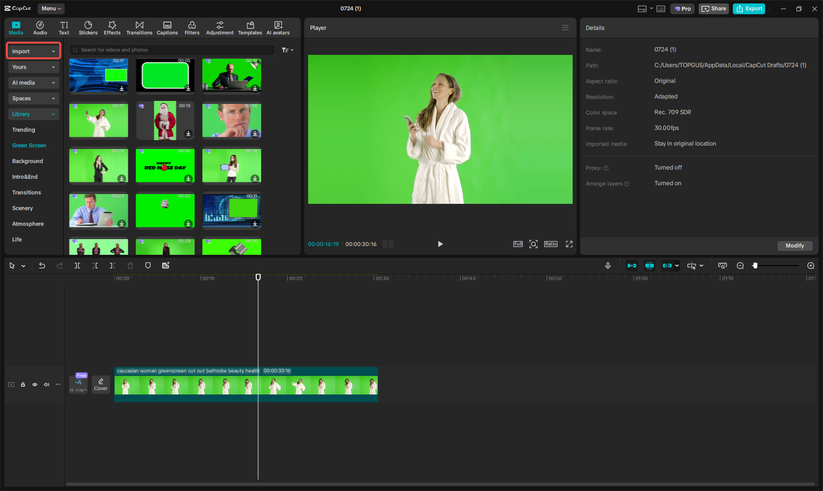 Export des Videos in CapCut