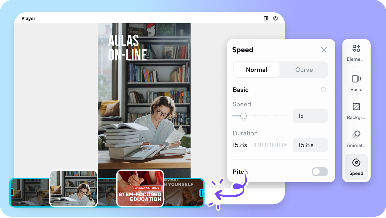 Özelleştirilebilir hız ve süre ayarları