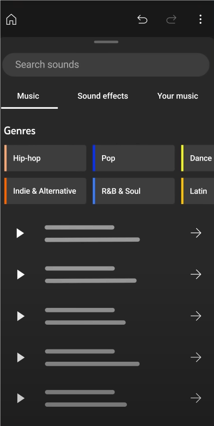 Add music to the video in YouTube Create