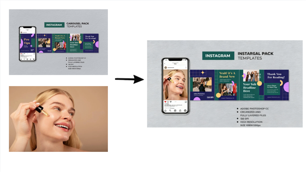 Fusión de imágenes con IA.