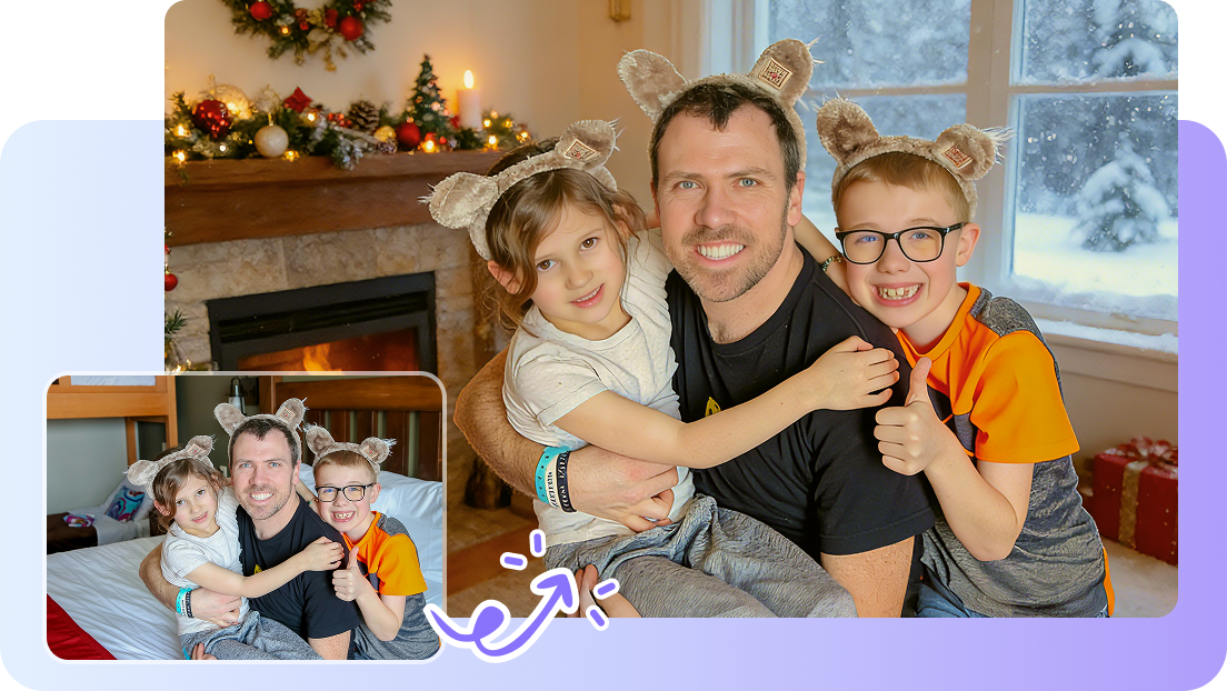 Replace dull scenes with festive magic