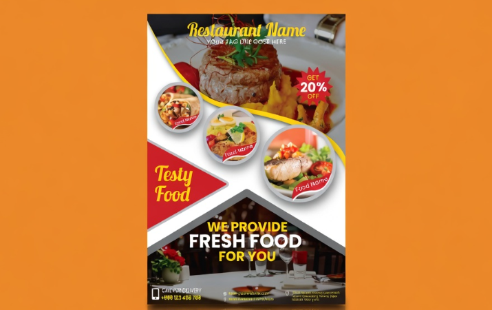 Restaurant promotion flyer